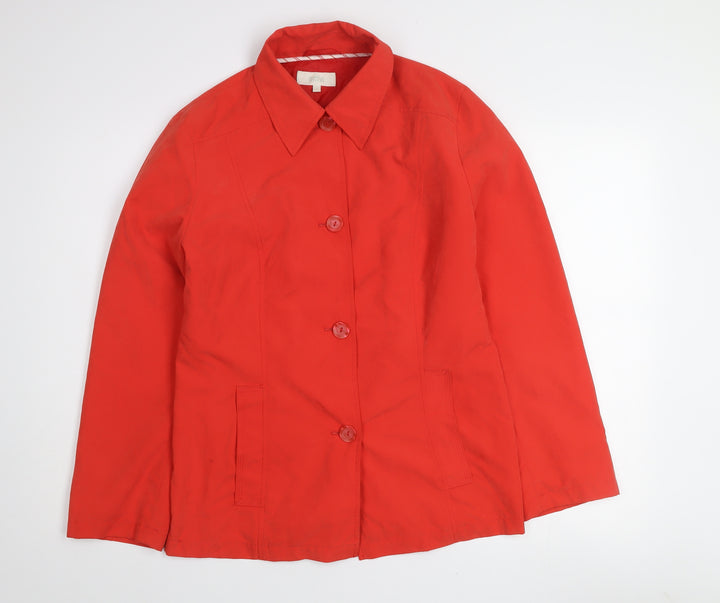 Marks and Spencer Women’s Red Buttoned Twill Jacket UK 12