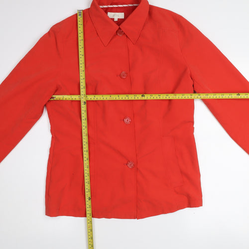 Marks and Spencer Women’s Red Buttoned Twill Jacket UK 12