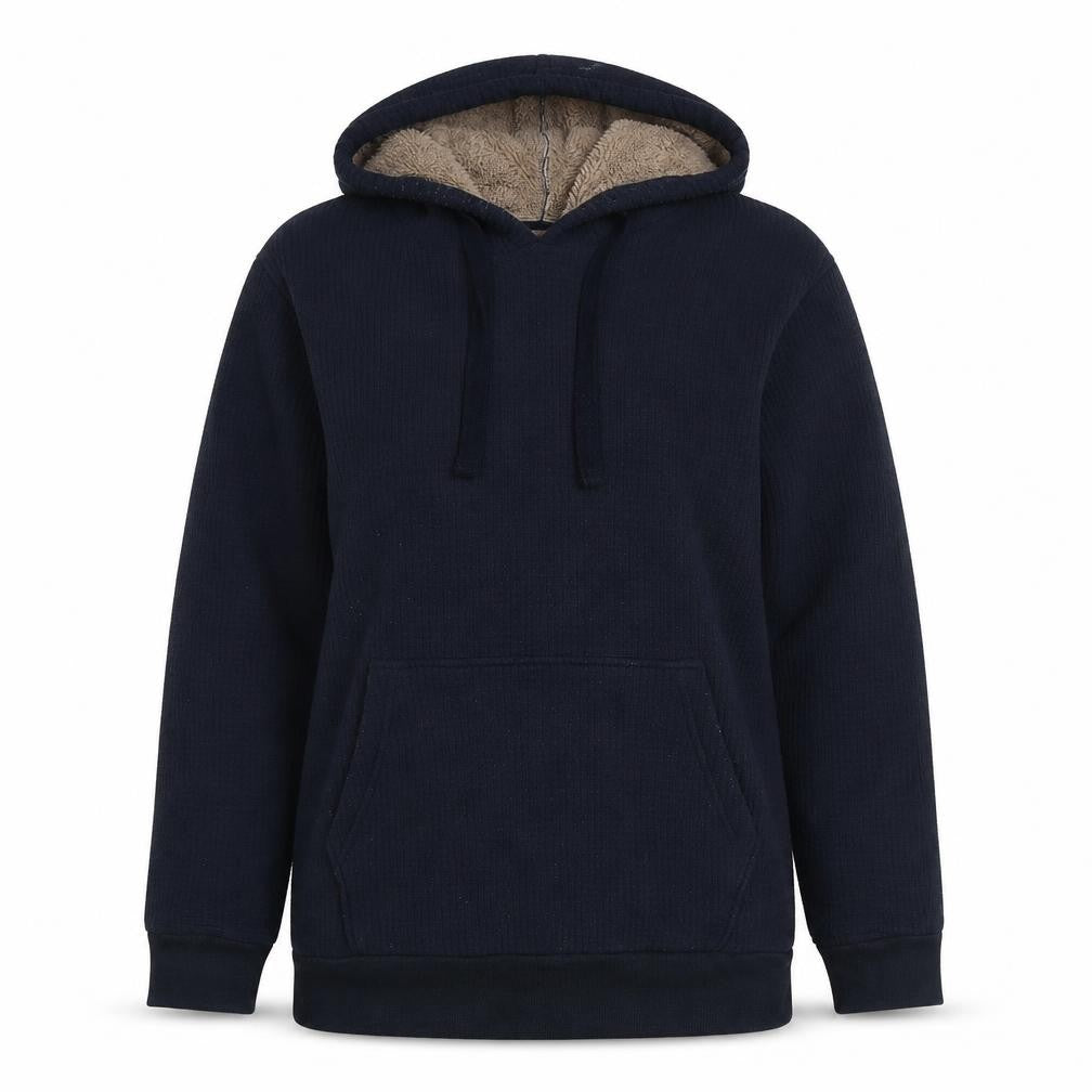 Front view of Dunnes Women Navy Small Pullover Hoodie 100% Polyester