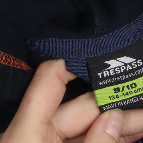 Trespass Boys Blue Full Zip Hooded Fleece Jacket 9-10 Years