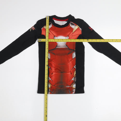 Sondico Boys Iron Man Long Sleeve Compression T-Shirt 7-8 Years Red Marvel