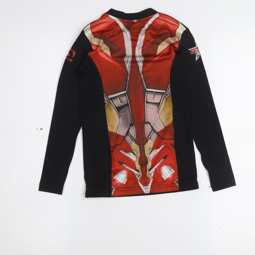 Sondico Boys Iron Man Long Sleeve Compression T-Shirt 7-8 Years Red Marvel