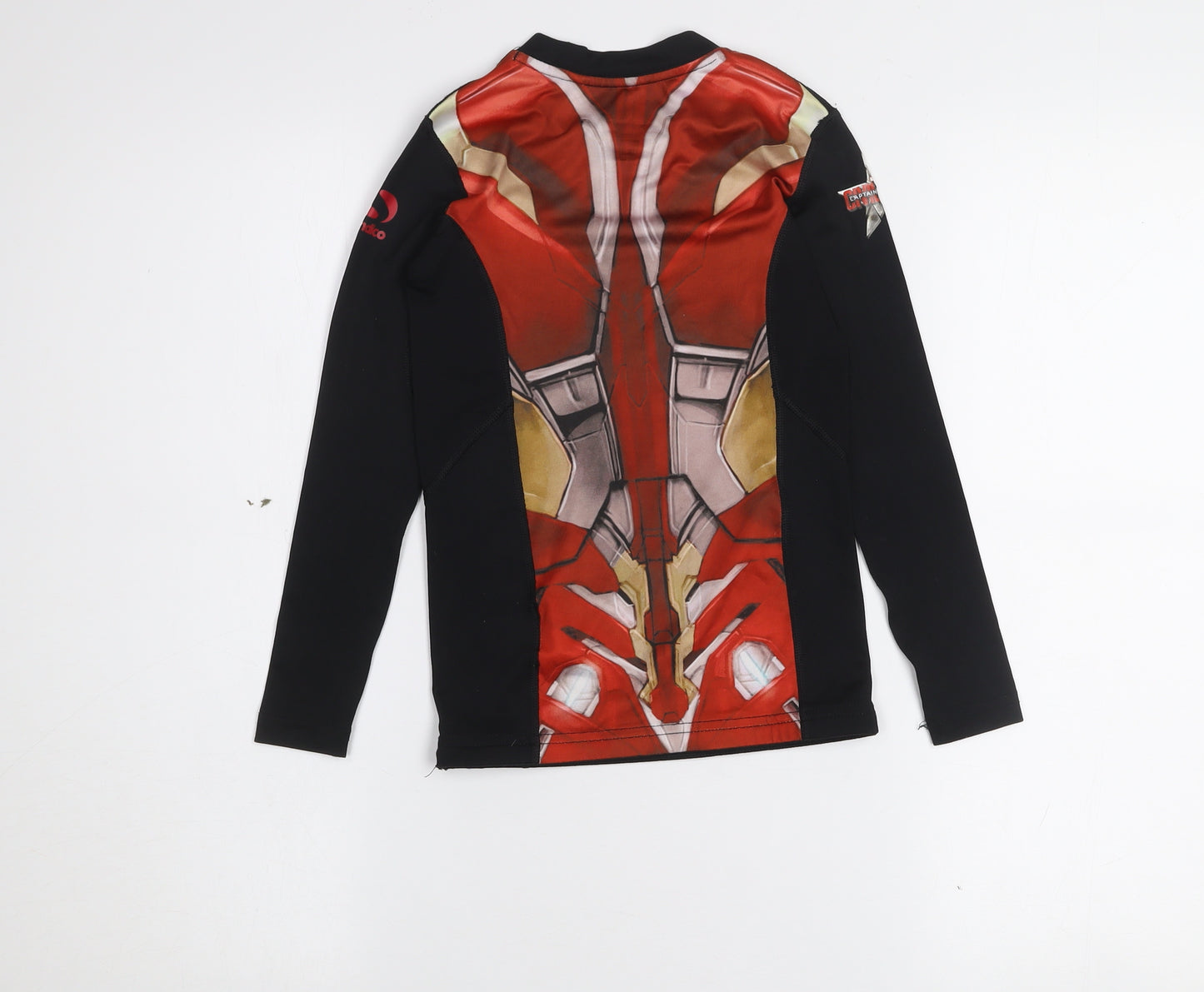 Sondico Boys Iron Man Long Sleeve Compression T-Shirt 7-8 Years Red Marvel