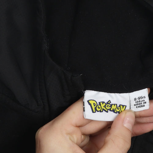 Pokémon Boys Black Charizard Half Zip Hoodie 8-9 Years 1/2 Zip Graphic Print