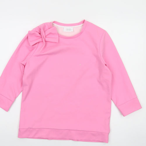 Savida Pink Bow Pullover Sweatshirt Medium Womens Casual