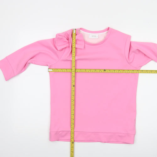 Savida Pink Bow Pullover Sweatshirt Medium Womens Casual