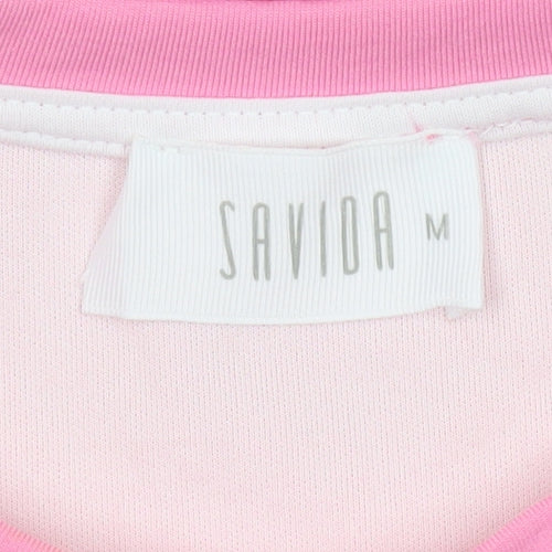 Savida Pink Bow Pullover Sweatshirt Medium Womens Casual