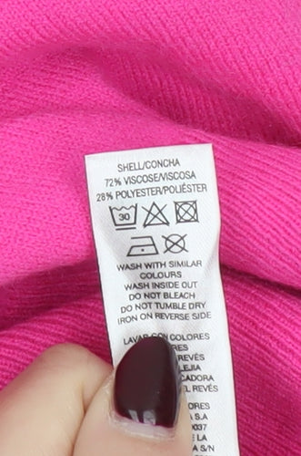Savida Women's Pink Crew Neck Long Sleeve Jumper Size 10