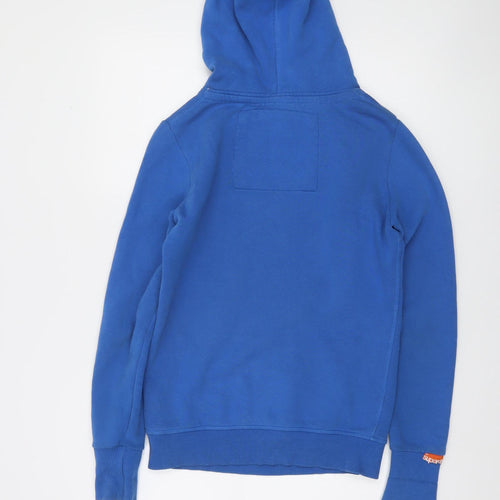 Superdry Blue Women's Small Pullover Hoodie Graphic Print