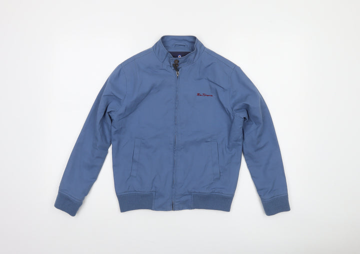 Ben Sherman Boys Blue Cotton Bomber Jacket 10-11 Years Full Zip Casual
