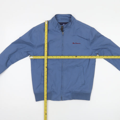 Ben Sherman Boys Blue Cotton Bomber Jacket 10-11 Years Full Zip Casual