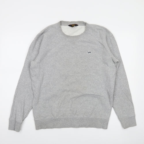 Lee Men's Grey Regular Fit Crew Neck Sweatshirt Size S