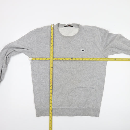 Lee Men's Grey Regular Fit Crew Neck Sweatshirt Size S