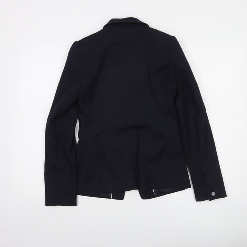 Next Women Black Tailored One-Button Blazer Size 6 Classic Fit
