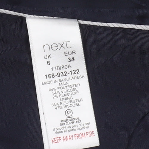 Next Women Black Tailored One-Button Blazer Size 6 Classic Fit