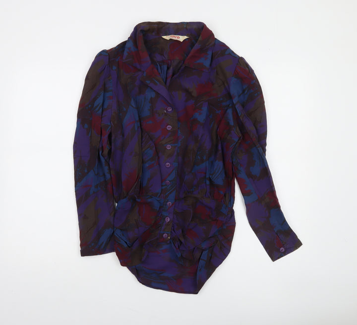 Riva Craigmere Women's Multicoloured Long Sleeve Viscose Blouse Size 12