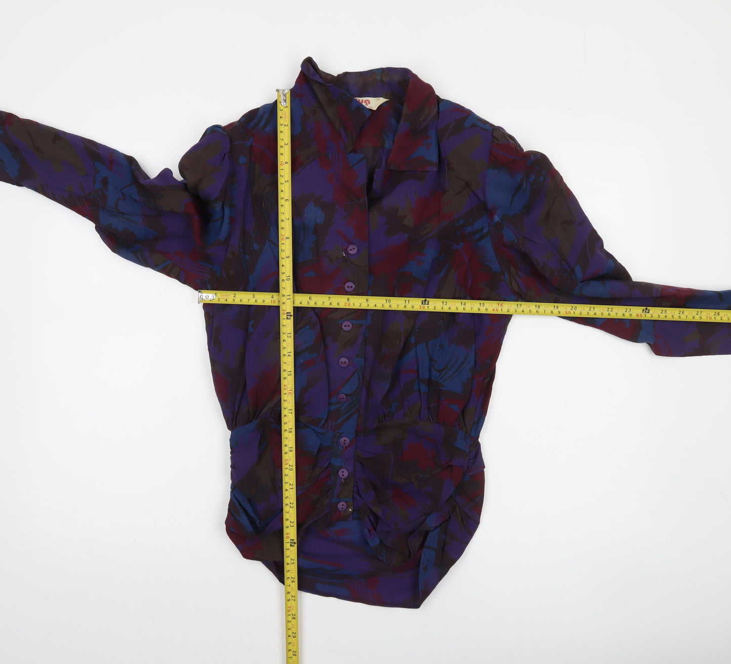 Riva Craigmere Women's Multicoloured Long Sleeve Viscose Blouse Size 12
