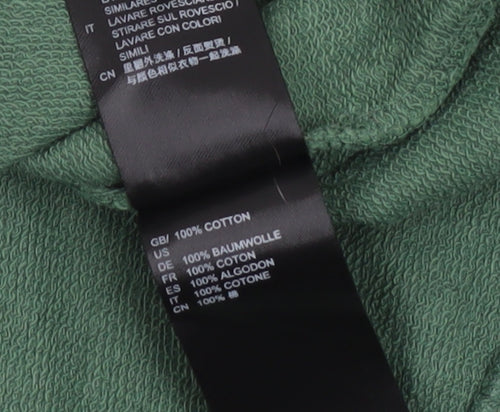 Find Women Green LIBERTÉ Cotton Sweatshirt UK 8 Crew Neck Long Sleeve
