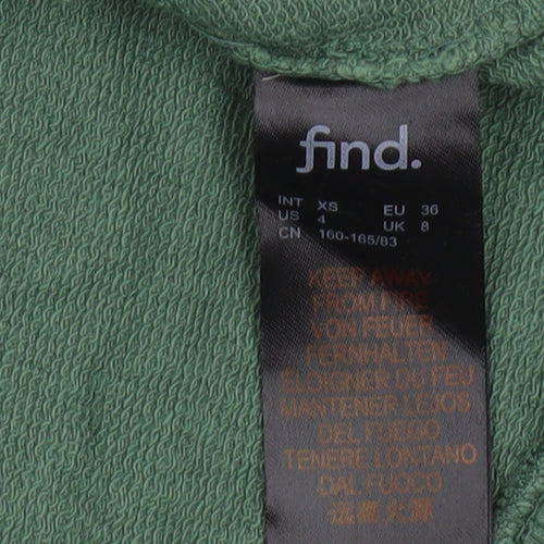 Find Women Green LIBERTÉ Cotton Sweatshirt UK 8 Crew Neck Long Sleeve