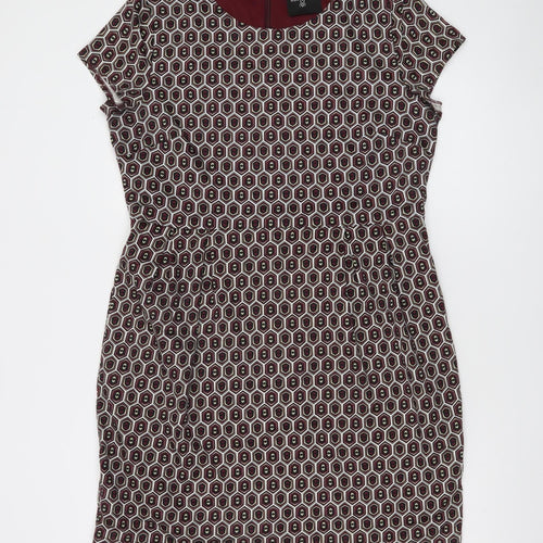 Marc Angelo Women’s Multicoloured Geometric Sheath Dress Size 16