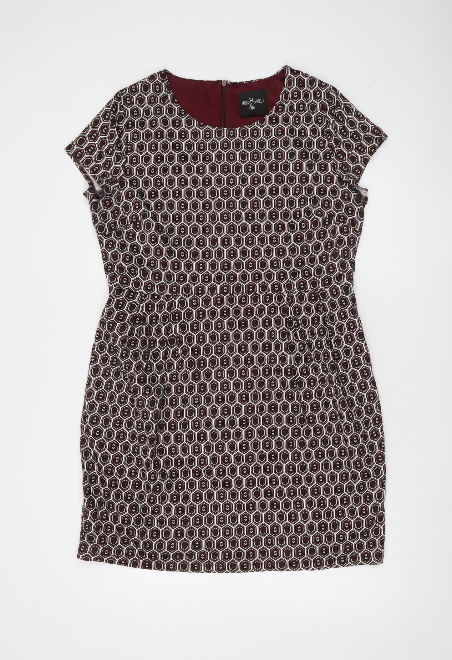 Marc Angelo Women’s Multicoloured Geometric Sheath Dress Size 16