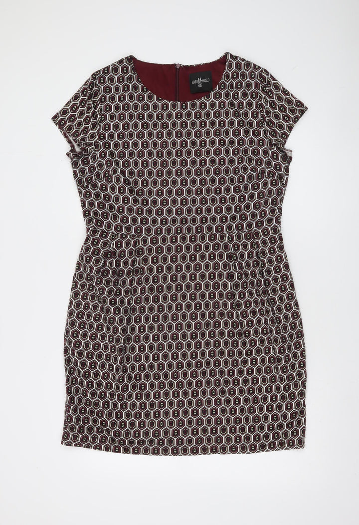Marc Angelo Women’s Multicoloured Geometric Sheath Dress Size 16