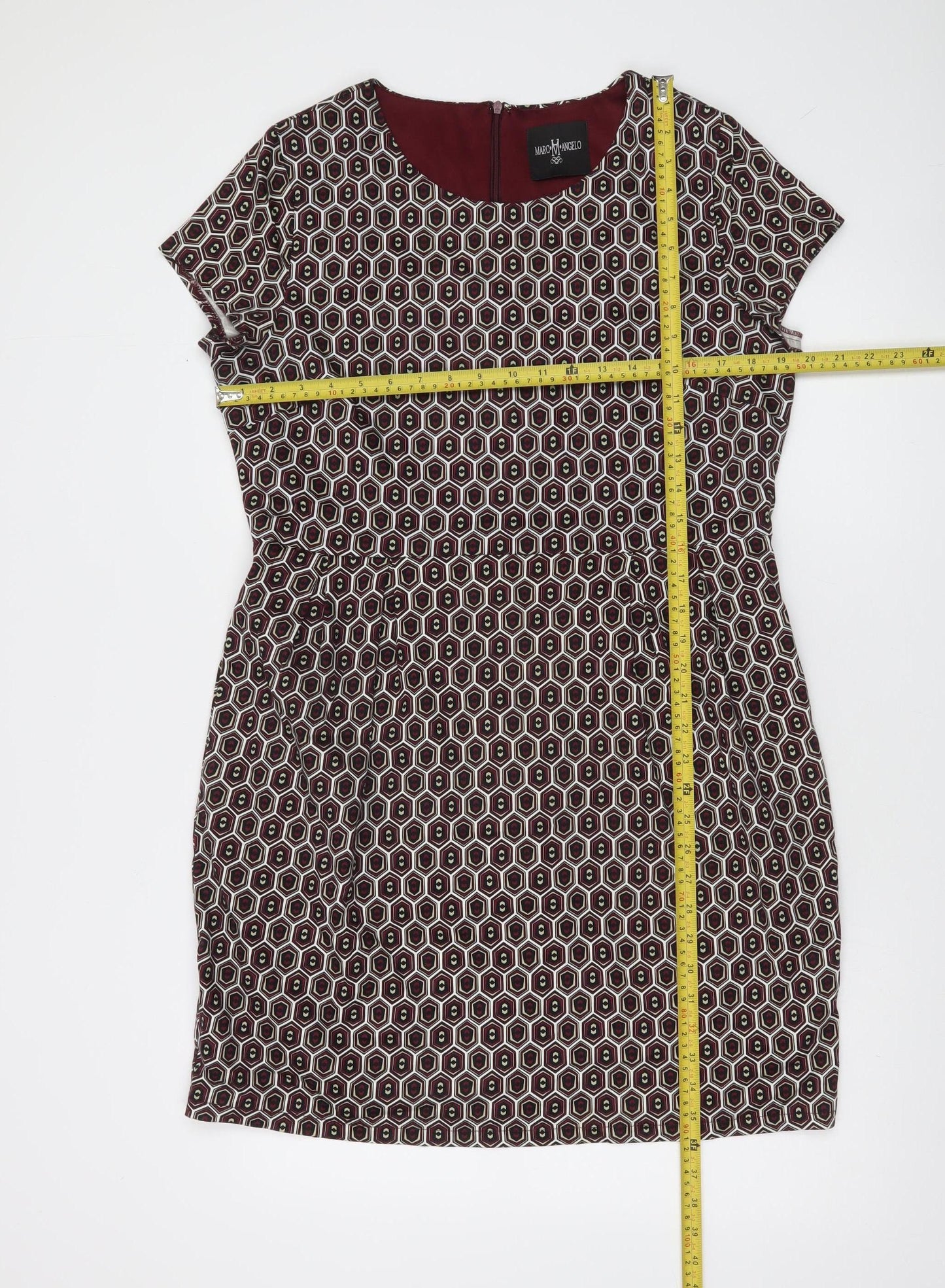 Marc Angelo Women’s Multicoloured Geometric Sheath Dress Size 16