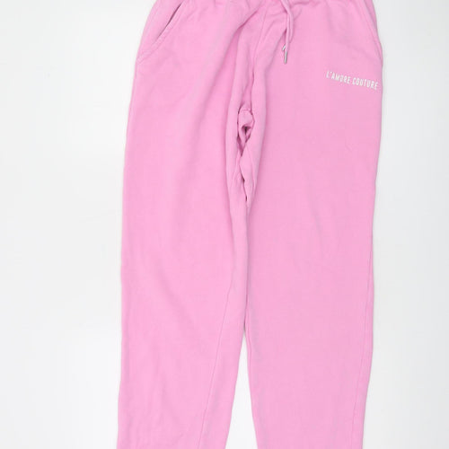 L'Amore Couture Women's Pink Fleece Sweatpants Size 12