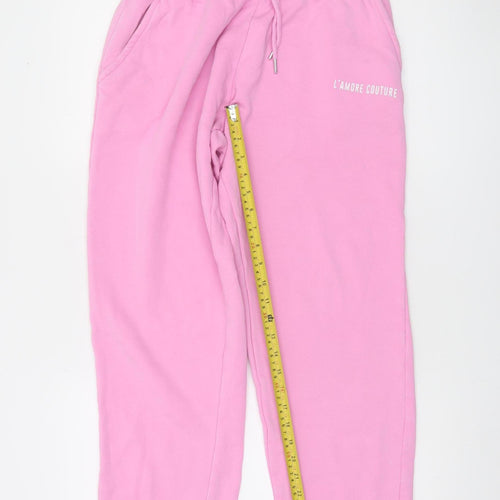 L'Amore Couture Women's Pink Fleece Sweatpants Size 12