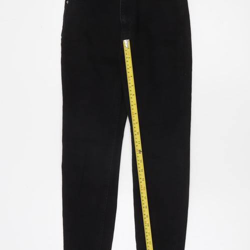 Pull&Bear Womens Black Skinny Slim Fit Mid Rise Stretch Jeans Size 8