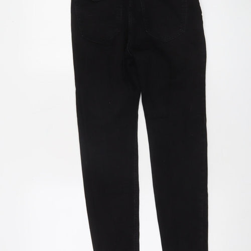 Pull&Bear Womens Black Skinny Slim Fit Mid Rise Stretch Jeans Size 8
