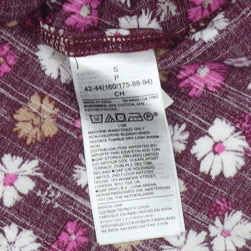 GAP Womens Multicoloured Floral Cotton Rayon Peasant Blouse Size S