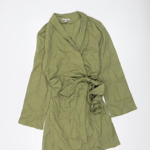 H&M Women’s Green Long Sleeve Wrap Dress Size S