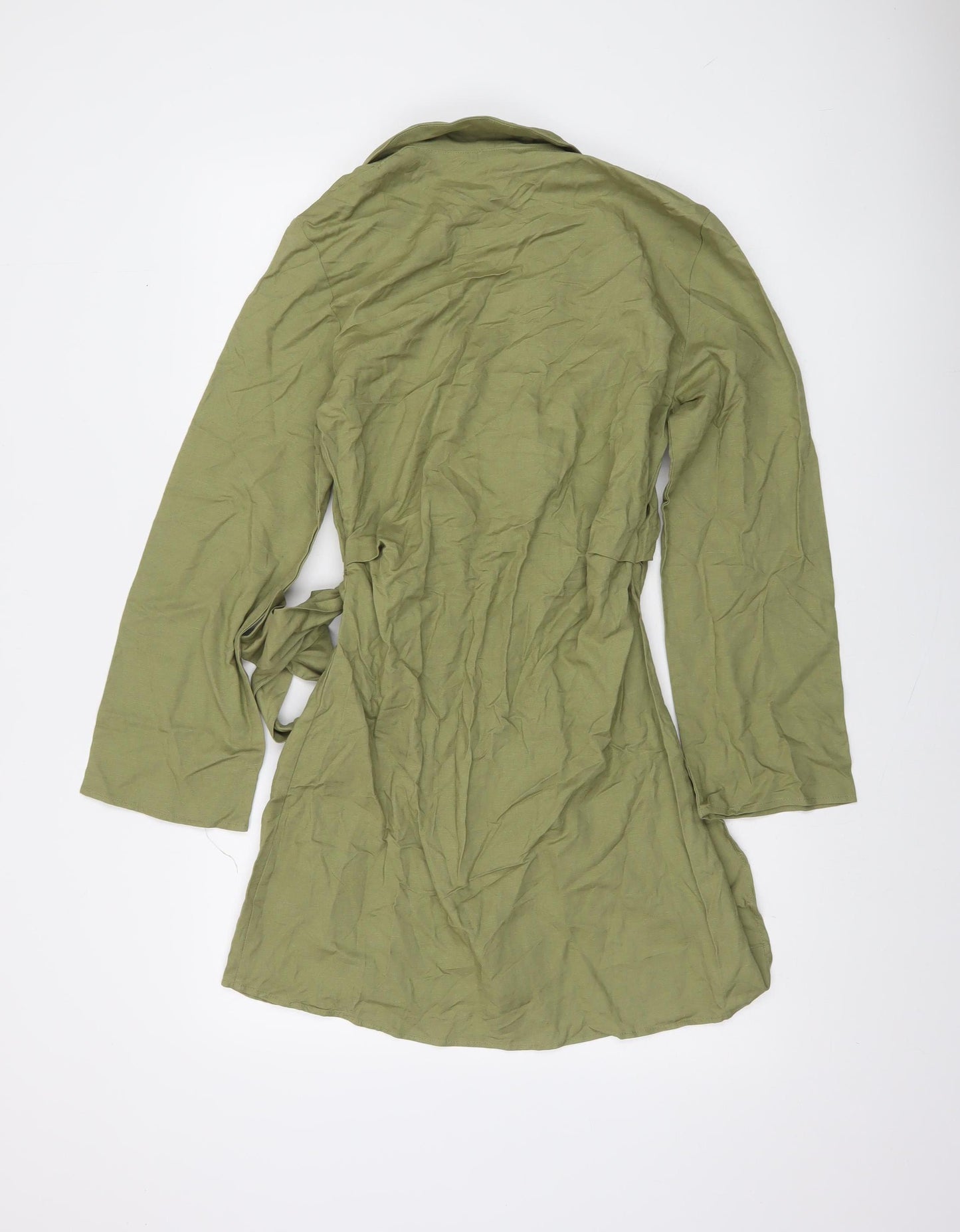 H&M Women’s Green Long Sleeve Wrap Dress Size S