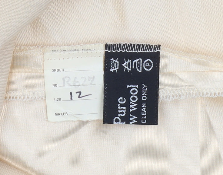 Rendezvous by Rita Cullen Women Beige Wool Pencil Skirt Size 12