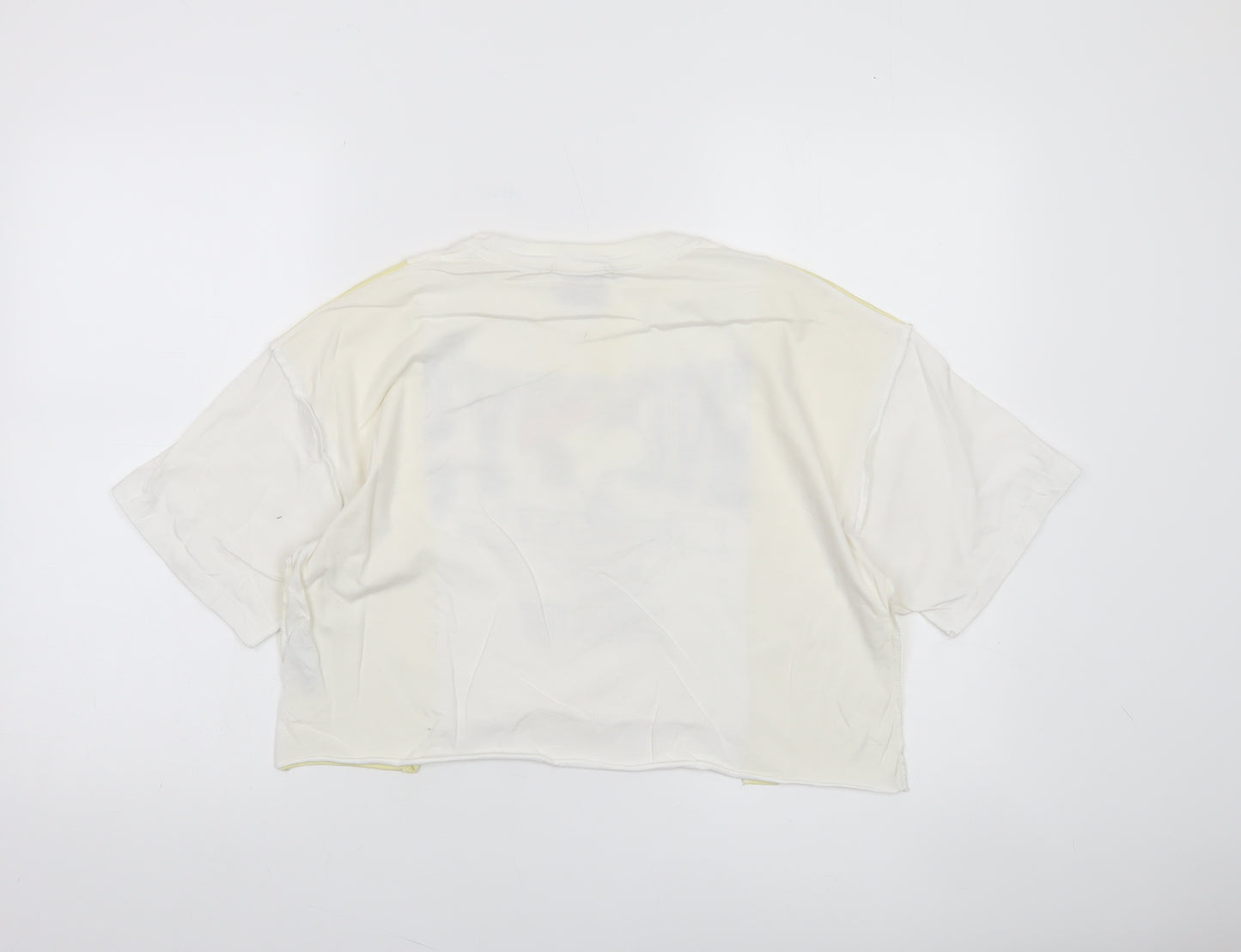 Pull & Bear Peanuts Women's Multicoloured Snoopy Cropped T-Shirt Size S