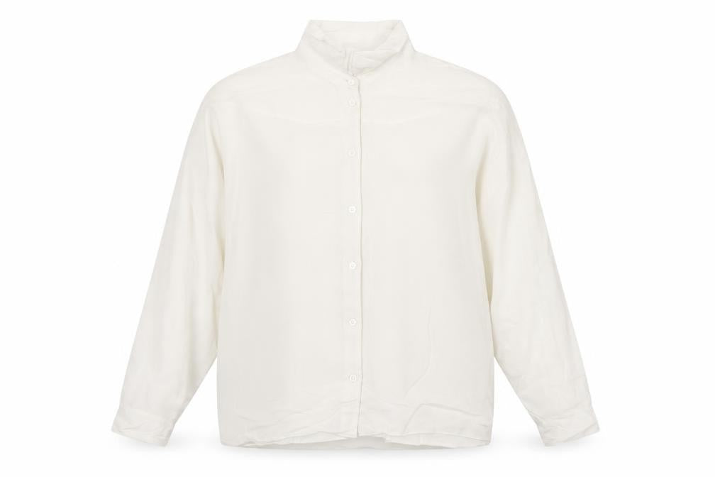 ASOS Women’s White Viscose Long Sleeve Button-Up Shirt Size 10