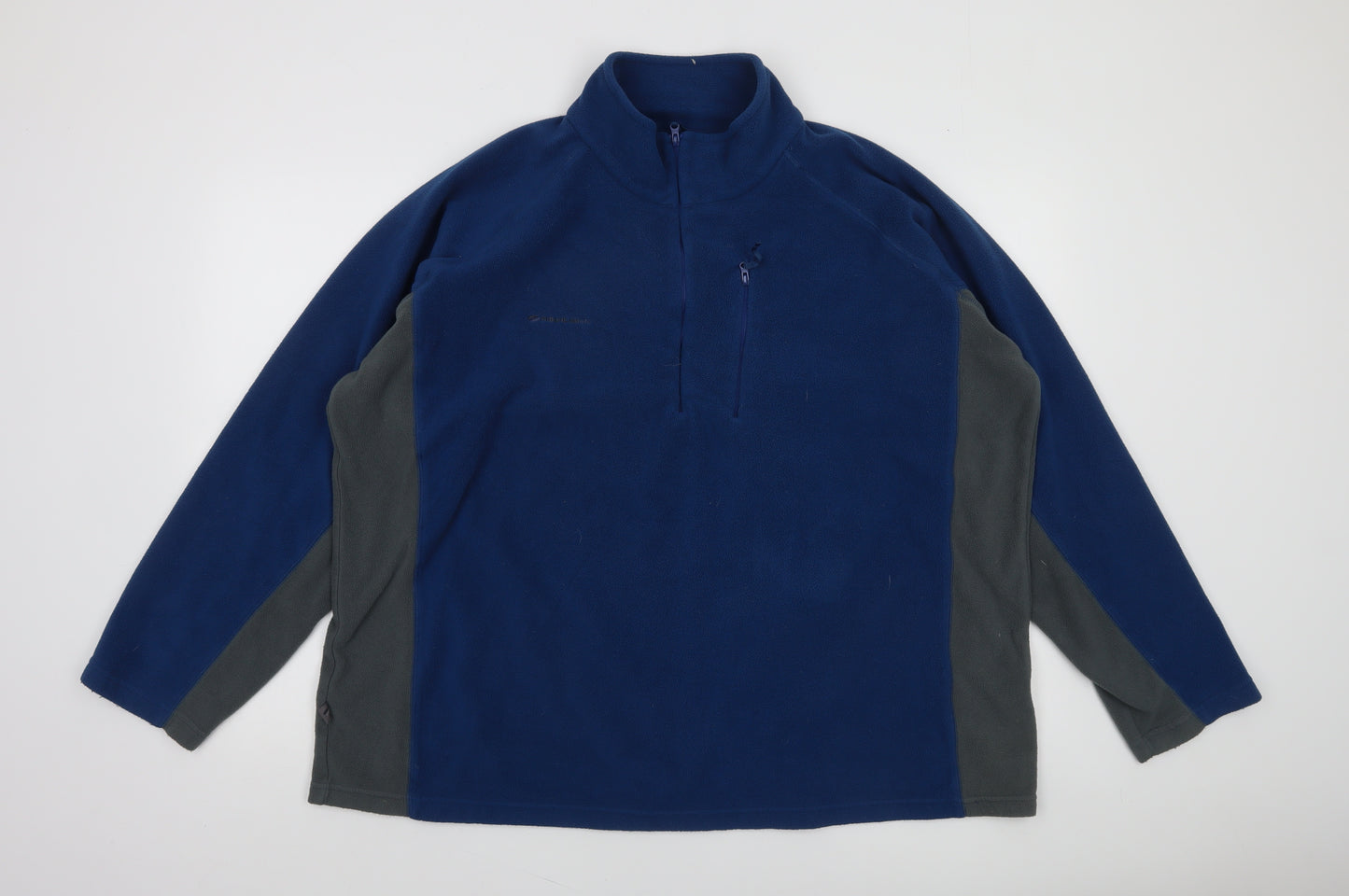 Mountain Life Men's Blue 2XL Fleece 1/4 Zip Outdoor Sweatshirt