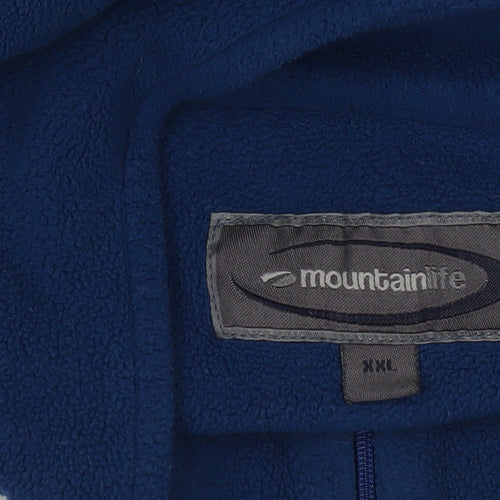 Mountain Life Men's Blue 2XL Fleece 1/4 Zip Outdoor Sweatshirt