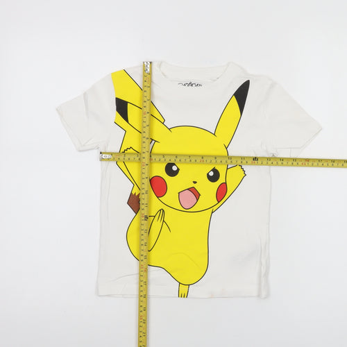 Next Boys White Pokémon Pikachu Graphic Cotton Short Sleeve T-Shirt 5 Years