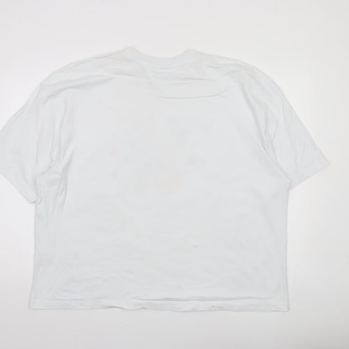 ASOS Women White 2XL Disney Mickey Minnie Relaxed Cotton T-Shirt