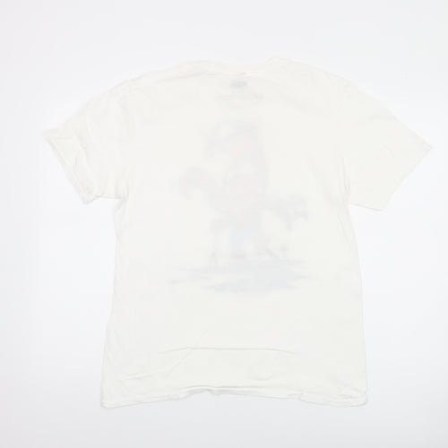 Marvel Men's White Spider-Man Graphic Print T-Shirt Size M