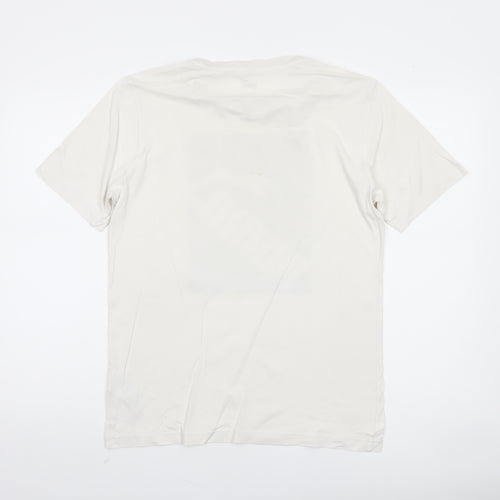 Puma Men’s White Small Logo Cotton Crew Neck Short Sleeve T-Shirt