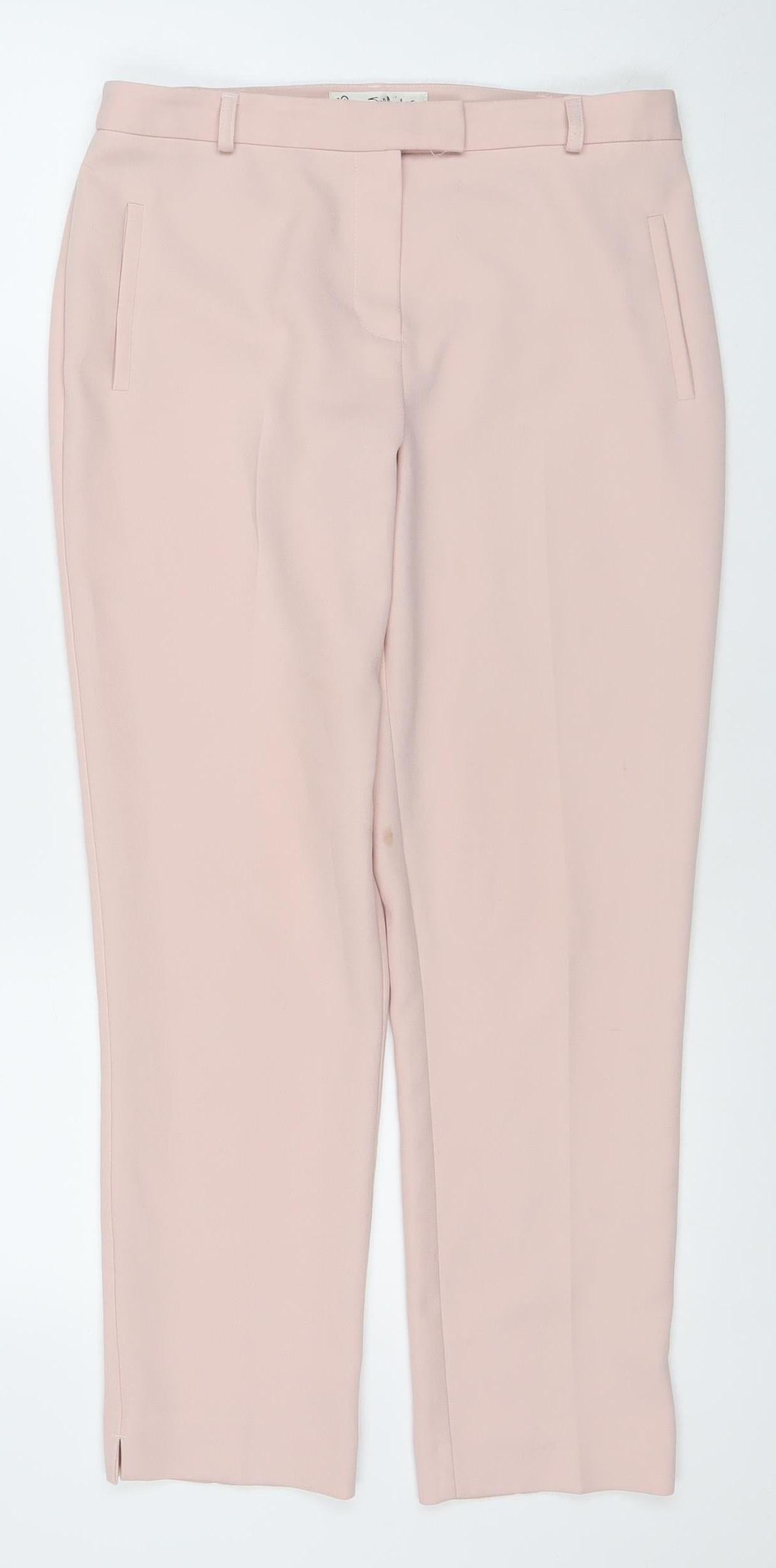 Miss Selfridge Women’s Pink Slim Fit Trousers Size 10 Stretch Workwear