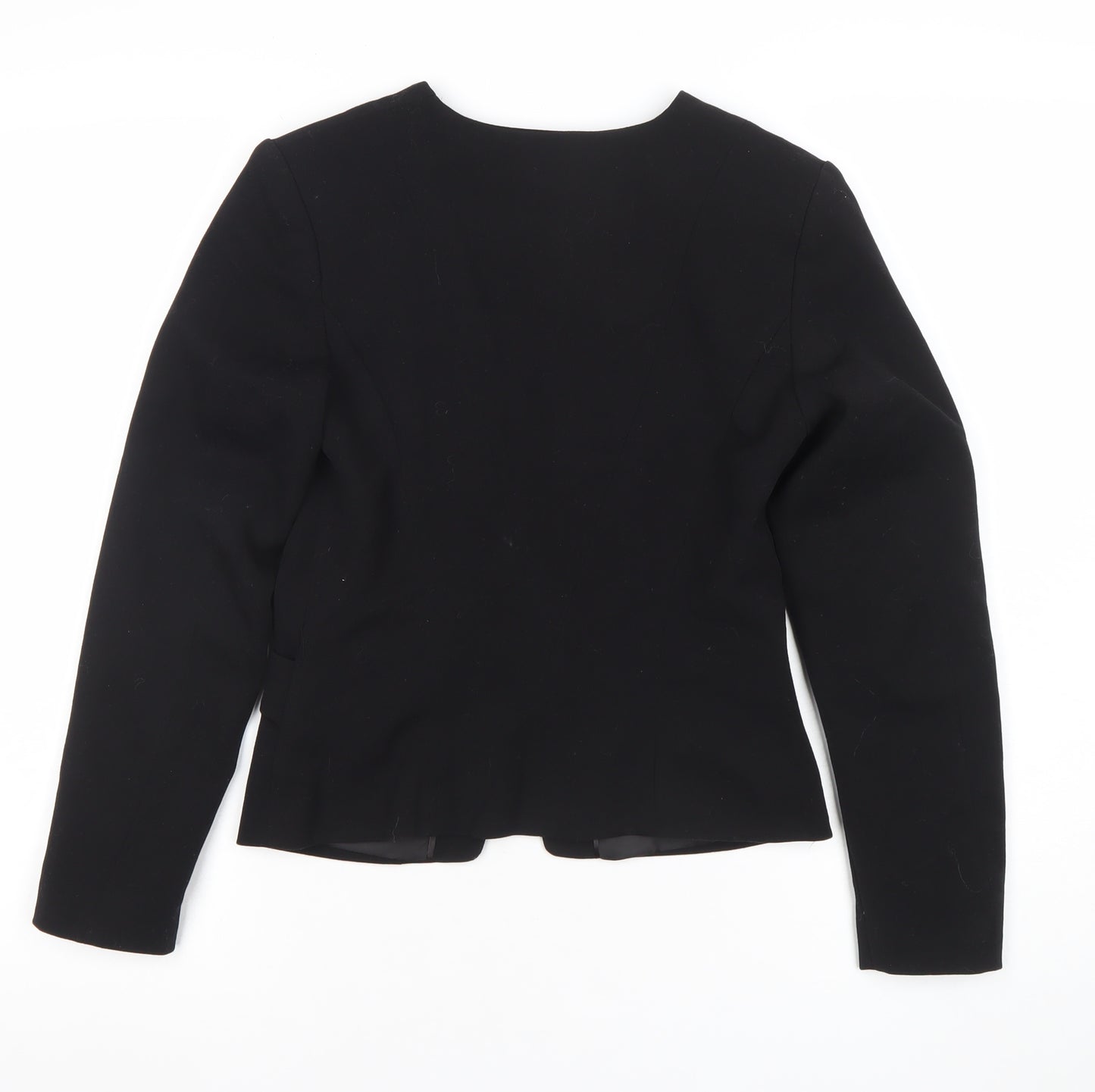 H&M Womens Black Fitted Blazer Jacket Size 6 Classic Workwear