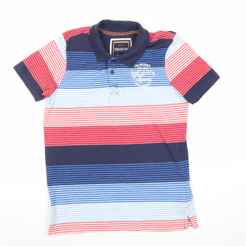 SoulCal & Co Boys Multicoloured Striped Polo Shirt 11-12 Years