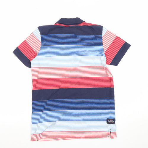 SoulCal & Co Boys Multicoloured Striped Polo Shirt 11-12 Years
