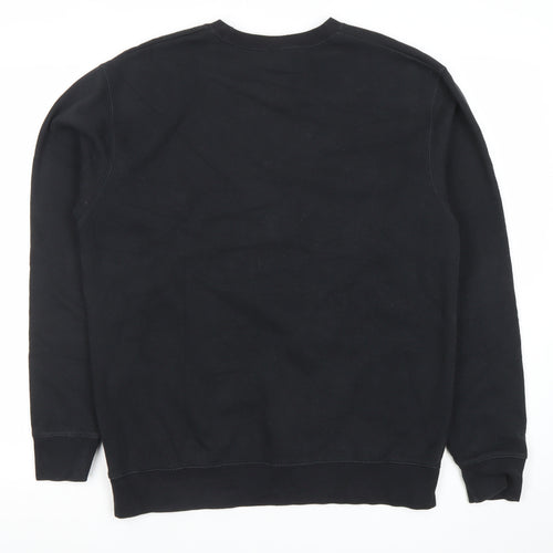 Fruit of the Loom Womens Black Medium Pullover Sweatshirt Sound Bar Graphic Cotton Blend