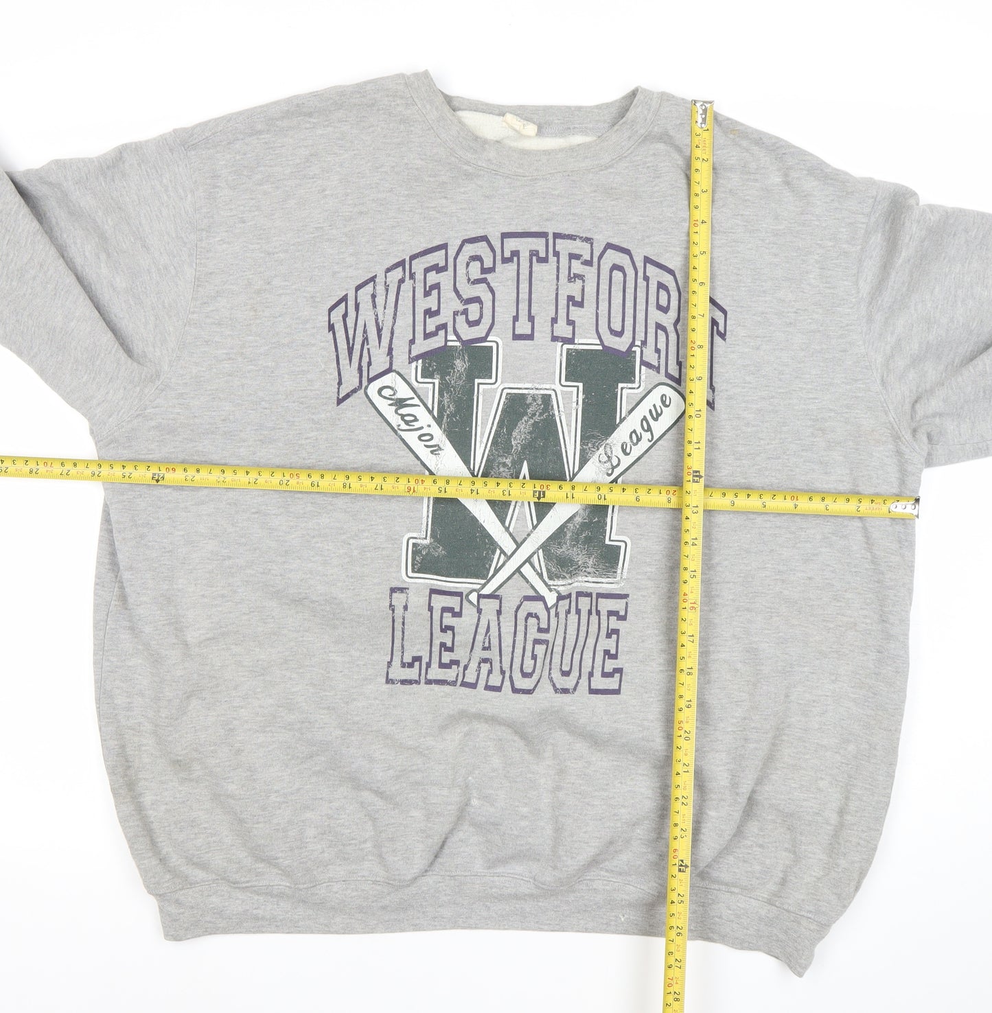 Urban Outfitters Women Grey Graphic Pullover Sweatshirt Size L