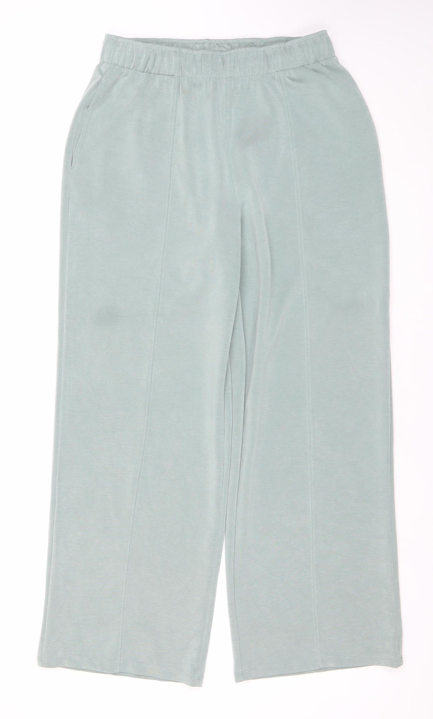 Dunnes Stores Women’s Green Wide-Leg Elastic Waist Trousers Size M